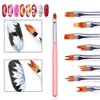 FULINJOY 11 Pcs Nail Art Brush Set, UV Gel Painting Pen Nail Flower Painting Brush Gel Gradient Nail Painting Design Pen, Nail Liner Brushes