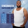 QORE LOGIQ Men's Gynecomastia Compression Shirt, White Tank Top Body Shaper, Slimming Undershirt, Sleeveless XL