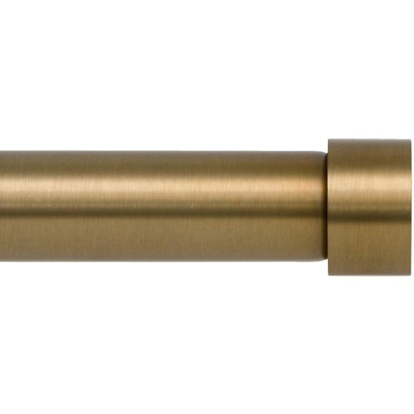 Ivilon Drapery Window Curtain Rod - End Cap Style Design 1 Inch Pole. 28 to 48 Inch Color Warm Gold