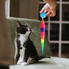 LE TOOTER Bouncy Ball with Tail Cat Toys,5 Packs Rainbow Small Magic Worm with Ball Toy for Cats,Colorful Fuzzy Worm Bouncy Balls Cat Toy