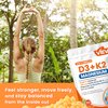 VEV Vitamin D3 K2 Magnesium Vitamin Supplement - 10,000 IU Vitamin D3, 200 mcg MK-7, Magnesium Glycinate & Malate, Zinc Citrate – 300 Softgels, for Energy, Bone & Muscle Support