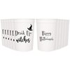 Drink Up Witches Halloween Cups - Set of 12 Halloween Disposable Cups 16oz Stadium Cups, Perfect for a Halloween Party, Halloween Favors, Trick or Treat Supplies Drink Up Witches Cups White