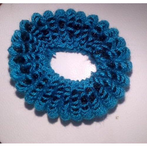 Handmade Cotton Elastic Hair Rubber Bands for Women and Girls Pine Green