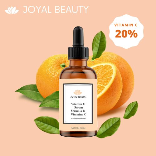 Joyal Beauty Vitamin C Serum with Hyaluronic Acid Vitamin E for Face and Skin. 20% Potent Vitamin C for Younger-look