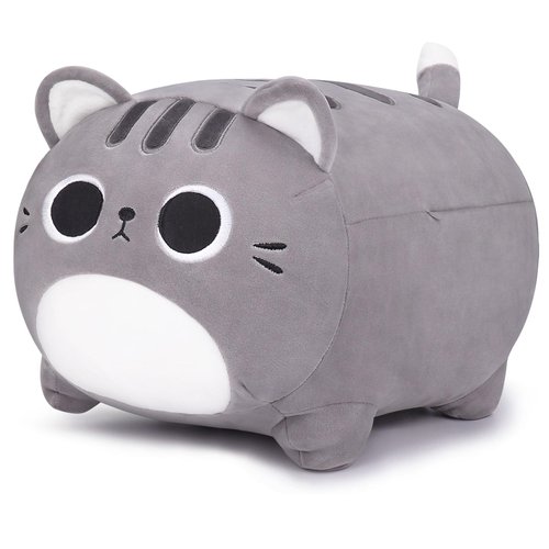 Auspicious beginning Grey Cat Plush Toy-20'' Cat Stuffed Animal, Kawaii Cat Plush Pillow Cat Plushie Soft Cat Sofa Pillow, Stuffed Cat Toys Room Decoration Birthday Gifts for Kids Girls Boys