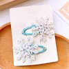 6 PCS Snowflake Hair Clip Christmas Hairpins Glitter Hair Clips Xmas Bow Hair Clip Festive Snowflake Hairpins Alligator Hair Barrettes Hair Accessories for Women Girls