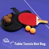 VISEMAN Table Tennis Racket Cover, Ping Pong Paddle Case, Portable Waterproof Table Tennis Bat Bag to Hold 2 Paddles 5 Balls