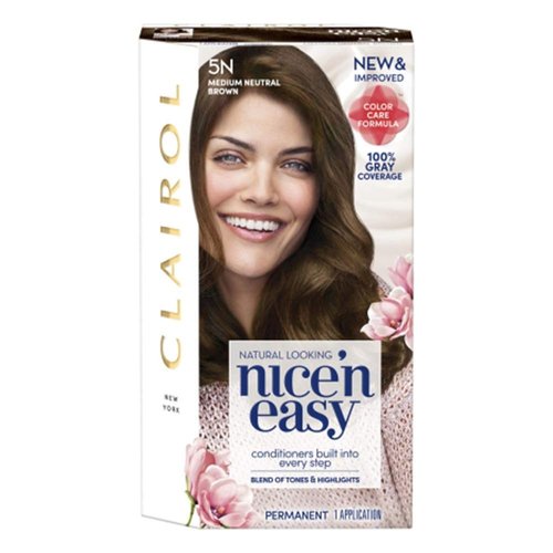 Clairol Nice&#39;n Easy Permanent Hair Color Medium Natural Brown 5N (Pack of 2)