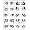mdgfge 10 Pairs Halloween Eye Shadow Eyeliner Face Eye Makeup Tattoos Eyeliner Decals Spider Web Skull Bat Temporary Tattoo Stickers for Women Halloween Masquerade Party Supplies