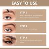 3pcs Suake Eyebrow Contouring Pen, SUAKE Eyebrow Pen, Suake Magical Precise Waterproof Brow Pen, Easy To Shape, Waterproof and Smudge-Proof Creates Natural(Natural black/dark brown/Light Brown)