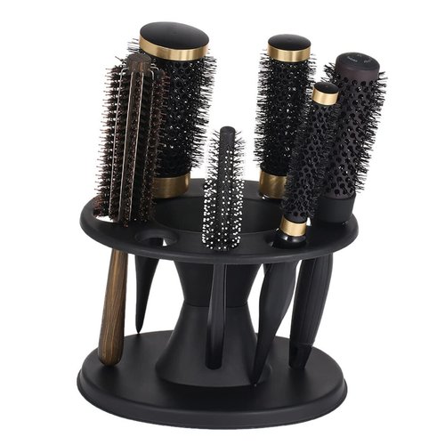 SunshineFace Hair Brush Holder Organizer, Round Hairbrush Holder Hair Brush Organizer Roll Comb Holder Display Rack Hair Styling Brush Stand Shelf Accessories for Salon Home