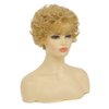 Dai Cloud Short Blonde Wigs for White Women Curly Natural Old Lady Hair Wig with Bangs Costume Halloween Party Daily Wig(Blonde) (blond)