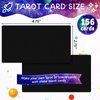 156 Pcs Blank Tarot Cards Deck with Case, Standard Tarot Size 2.76 x 4.72 Inch, Make Your Own Tarot Cards Oracle Blank Deck of Cards for Adults DIY Playing Divination, Easy to Write(Black)