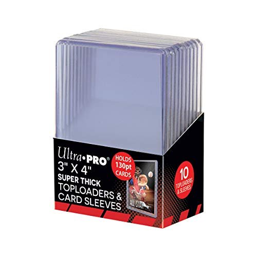 Ultra Pro 3 X 4 Super Thick 130PT Toploader with Thick Card Sleeves 10ct, Multi-Coloured,15281