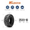 HALBERD 6PLY ATV Tires, 25x11-10 ATV Tires, All Terrain 25x11x10 Trail Sand ATV UTV Off-Road Tires | 17mm Tread Depth(Pack of 1, Tubeless)