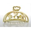 Generic Gold map metal hair claw clip jaw clip