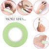 6 Rolls Eyelash Tape, Adhesive Fabric Eyelash Extension Tape, Breathable Micropore Fabric Tape for Eyelash Extension Supplies,9 m/10 Yard Each Roll (Green)