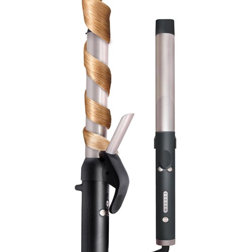 MQUPIN Rotating Curling Iron 1 inch Professional Automatic Wave Hair Curling Wand for Women, Dual Ceramic Voltage Fast Heating Hair Curlers for Long/Middle/Short All Hair (1 INCH, Rose Gold)
