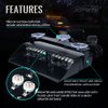 Xprite White Blue 16 LED High Intensity Emergency Hazard Warning Strobe Lights w/Suction Cups for Police Law Enforcement Vehicles Truck Interior Roof Windshield Dash Deck Flash Light