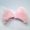 Cat Ears Hair Clips Fox Ears Barrettes Women Furry Fur Cat Headpiece Holiday Hair Pins Sweet Halloween Party Decoration Headband Anime Cosplay Costume Kitty Kitten Hair Accessories Pink - White