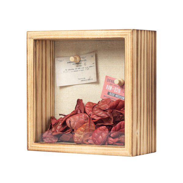 Increased Fire Shadow Box Frame 6x6 Shadow Box Display Case with Linen Back of Awards Memorabilia Flower, Pictures, Keepsakes、Bouquet、Medals and More Photos Memory Box