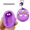 Xcivi Silicone Case Cover, Lanyard and Screen Protector Film for Tamagotchi Uni Virtual Interactive Pet Game Machine (Purple)