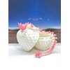 3D Printed Crystal Dragon with Dragon Egg, Full Articulated Dragon, White and Pink Crystal Dragon, Executive Desk Toy, Fidget Toys for Autism/ADHD D062WP