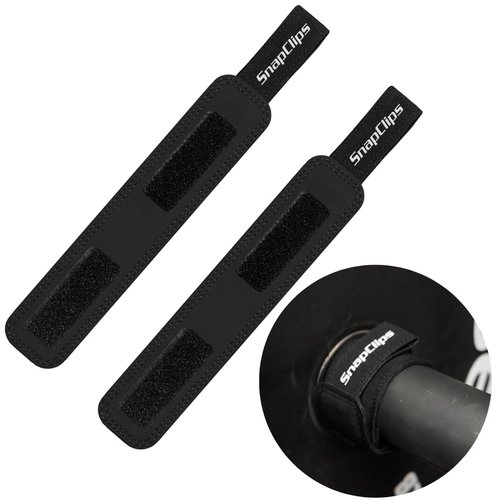 SnapClips Barbell Collars | Pair of 2” Olympic Barbell Clamps | Quick & Easy Adjustable Weight Clips | Perfect Clips for Powerlifting, Strongman (Black)