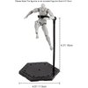 Yocoolfun 3 Pack Black Action Figure Stand,Action Figure Display Holder Stand Base,Compatible with HG RG SD SHF Gundam 1/144 Toy,Doll Stop Motion Holder Stand with Screwdriver
