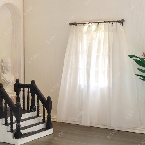 iLAND Dollhouse Accessories on 1/12 Scale, Dollhouse Decor of Mini Curtain Rods, Dollhouse Kitchen Hangers (Classical Black)