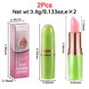 BINGBRUSH Color Changing Lipstick Queen,PH Mood Long Lasting Lip Gloss Korean Lip Balm Tinted Magic Makeup Moisturize Lipstick Set (2 Pcs Peach, 2 Count (Pack of 1))