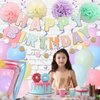 BRT Bearingshui 7th Birthday Decorations, 40 Inch Rainbow Gradient Number 7 Balloon, 7th Birthday Balloon, Happy Birthday Banner, Children’s 7th Birthday Party Supplies for Kids
