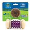 PetSafe Busy Buddy Nobbly Nubbly Treat Holding Dog Toy – Strong Chewers – Challenging - Treat Rings Included - Small, Multi Color