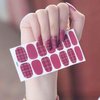 SILPECWEE 30 Sheets Plaid Nail Polish Strips Full Nail Wraps Self Adhesive Nail Polish Stickers for Women Nail Strips Real Nail Polish Nail Art Accessories with 1pc Nail File