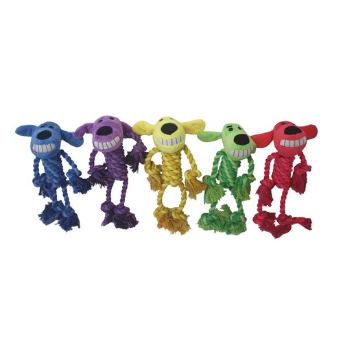 Multipet Rope Body Loofa 6" Dog Toy