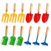 Nicunom 12 Pack Kids Gardening Tools, Metal Garden Tools Set includes Shovel, Rake, Fork and Trowel, Garden Toys Beach Toys for Kids Outdoor Sand Toy Gift