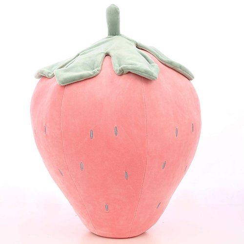 Fawowe Strawberry Plush Pillow Fruit Strawberry Stuffed Toy Cute Strawberry Plushie Hugging Pillow Cushion for Kids Toys, 15.7inch