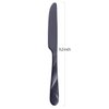 Seeshine Black Dinner Knife Set, 9.2-inch Stainless Steel Shiny Black Dinner Table Knife Silverware, Set of 6
