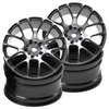 4Pcs Vgoohobby Aluminum Wheel Rims 12mm Hex Hub Width 26mm Compatible with 1/10 Tamiya TT-01 Kyosho RedCat Sakura HSP HPI 1/10 On-Road Racing Touring RC Drift Car (Black)
