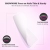 French Tip Press On Nails Short, SHOWMORE Baby Pink White Ombré Acrylic Fake Nails Medium Square Gradient Neutral Glue On Nails False Nails with Design Stick On Nails in 15 Sizes 30 Nail Kit with Glue