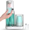 Luvan Automatic Mouthwash Dispenser for Bathroom, 25oz(750ml) Smart Mouthwash Dispenser with Cup Holder, Infrared Sensor and 2 Dispensing Levels, Rechargable Mouth Pumb Dispenser for All Age Groups