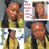 20 Inch 144 Roots/pack Crochet Braids Box Braids Crochet Hair For Women Black Crochet Braid Hair Curly Ends Box Braids Crochet Hair Braiding Hair Extensions 6Packs (20inch, 1B#)