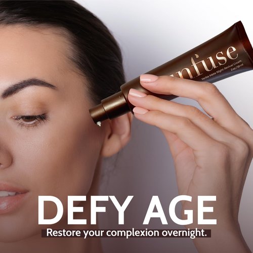 Infuse Night Cream Hydrating - Yerba Mate Night Revival Cream for Mature Skin - Advanced Anti-Aging Night Cream Best Face Night Moisturizer for Aging Skin Hydrating Night Treatment for Women 59 ml