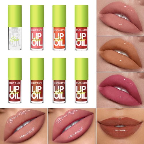 MYUANGO Lip Oil Moisturizing, Hydrating Lip Care Lip Tint, Shiny Lip Glow Vegan Plumping Lip Gloss for Dry Lips (107-HUGGING)