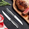 isheTao Steak Knife Set of 6, 4.5 inches Dishwasher Safe High Carbon Stainless Steel Knives, Silver