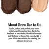 Brow Bar To Go by Gerard Cosmetics (Medium to Ebony) | Brow Trio Kit with Brow Powder, Brow Wax, and Angled Brush | Eyebrow Powder Dark Brown | Cruelty Free & Made in the USA