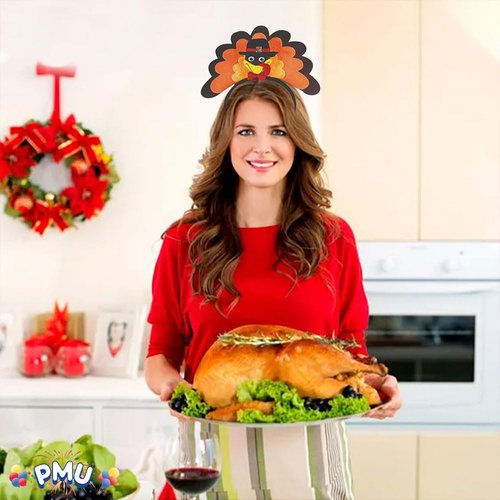 PMU Thanksgiving Tom Turkey Headband for Thanksgiving Party Costume Accessories for Adults (1/Pkg) Pkg/1