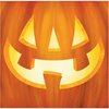 Creative Converting Glowing Pumpkins Beverage Napkins, 5", Multi-color