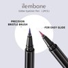 ilembane Shimmer Purple Pink Liquid Eyeliner, Easy to Apply Long lasting Glitter Makeup Metallic Satin, 2 Pcs Set