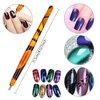 YECIRALA 10Pcs Cat Eye Magnet for Nails 3D Cat Eye Nail Art Magnet Strong Pen Double Head Cat Eye Magnet Stick Cat Eye Gel Nail Polish Magnet Manicure Tool For Nails Double-Head Nail Magnetic Stick